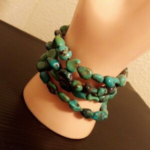 Turquoise Chip Wrap Bracelet - Women Jewelry